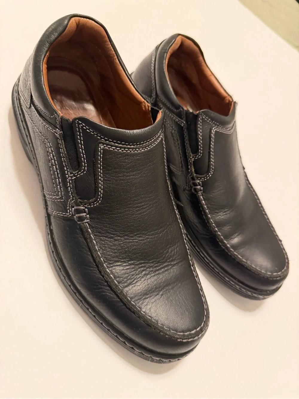 Johnston & Murphy XC4 Men's Black Leather Waterproof Slip-On Loafers 9.5M